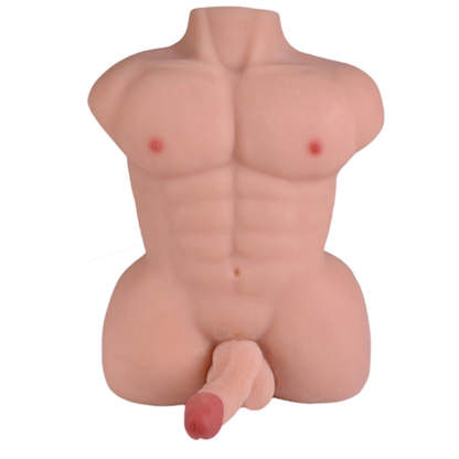 Wythe-10LB Manlig Kön Docka Torso Med 5" Dildo