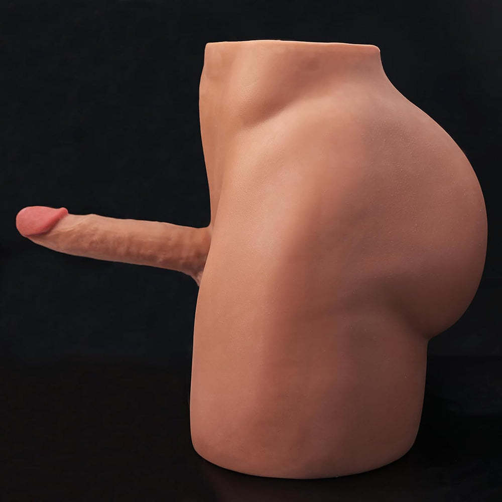 Brian-36.5Lb Grote Kont Mannelijke Sekspop Torso Met 7" Dildo