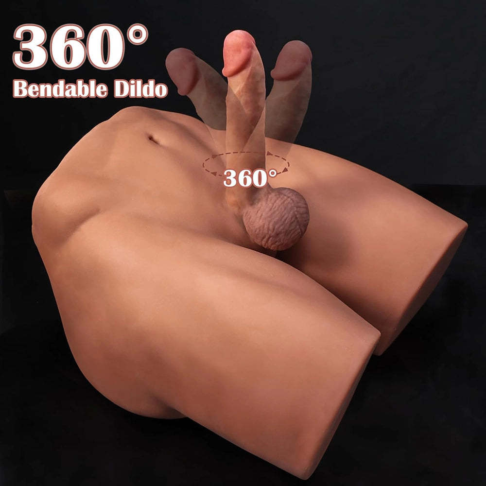Brian-36.5Lb Grote Kont Mannelijke Sekspop Torso Met 7" Dildo