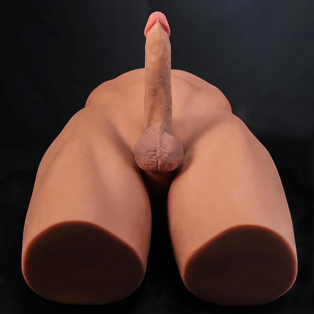 Brian-36.5Lb Grote Kont Mannelijke Sekspop Torso Met 7" Dildo