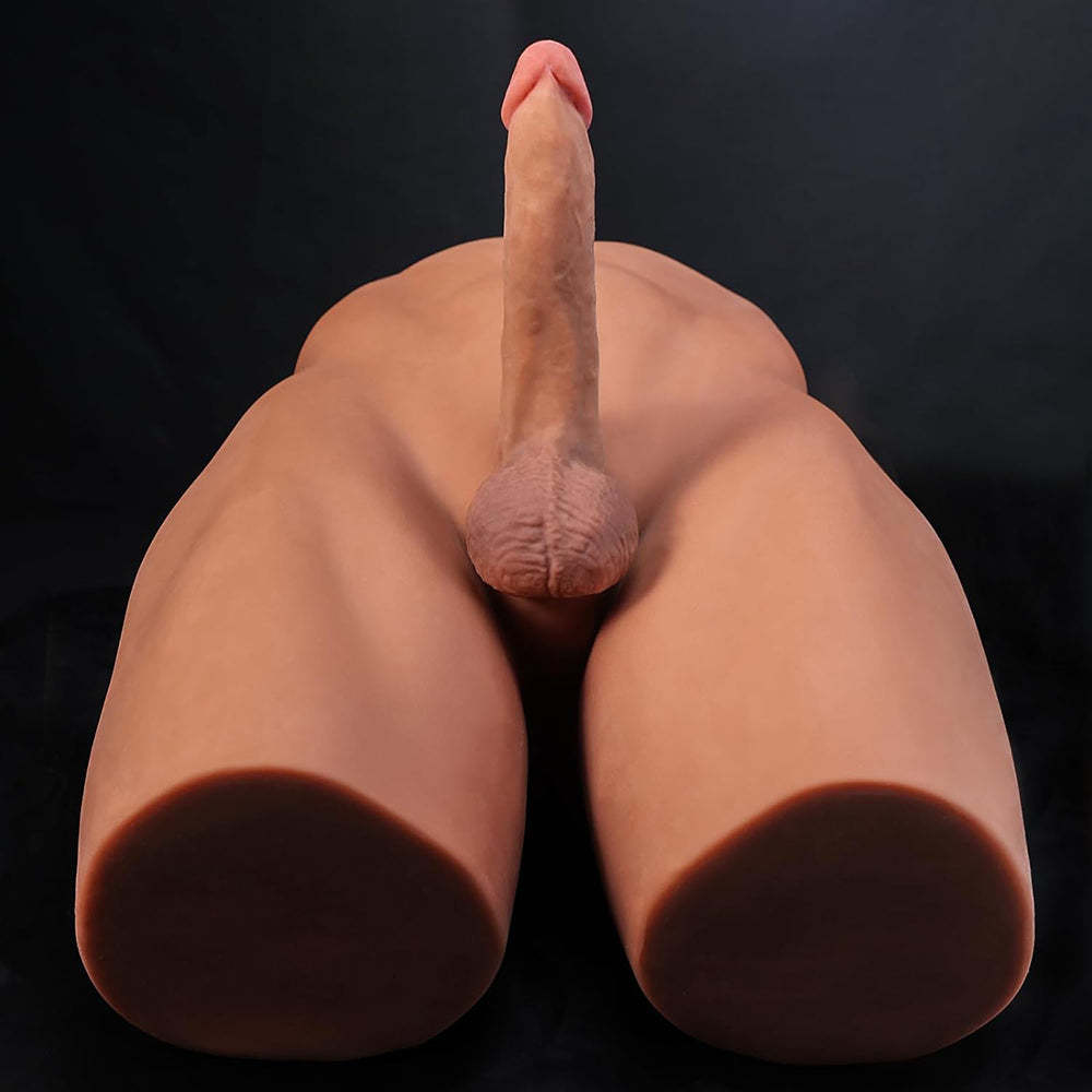 Brian-36.5Lb Grote Kont Mannelijke Sekspop Torso Met 7" Dildo