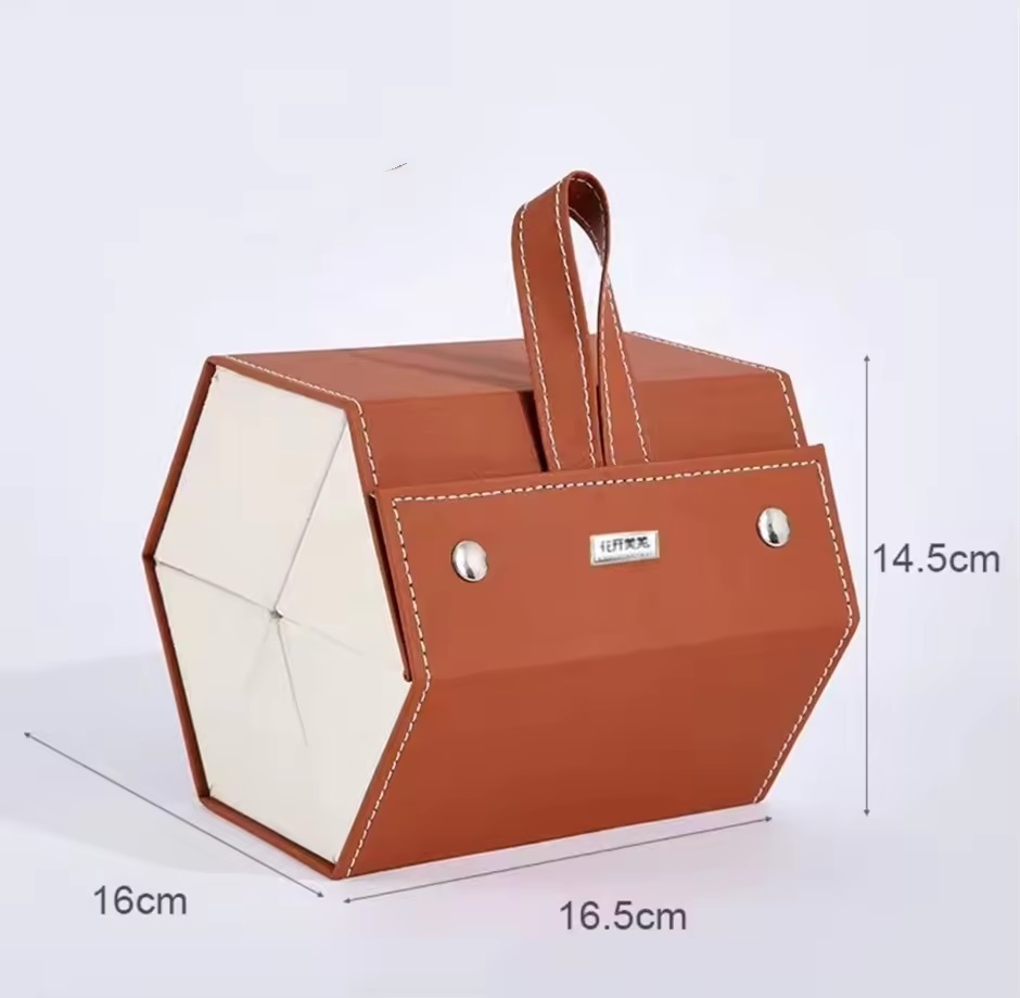 Leather Glasses Storage Interlocked Box