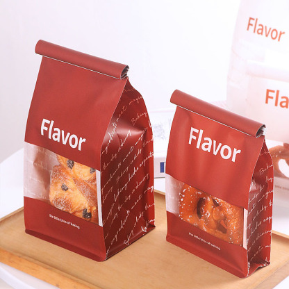 Kraft Paper Sealant Bags with PVC Window Ideal for Cookies Sweets and Bakery Items