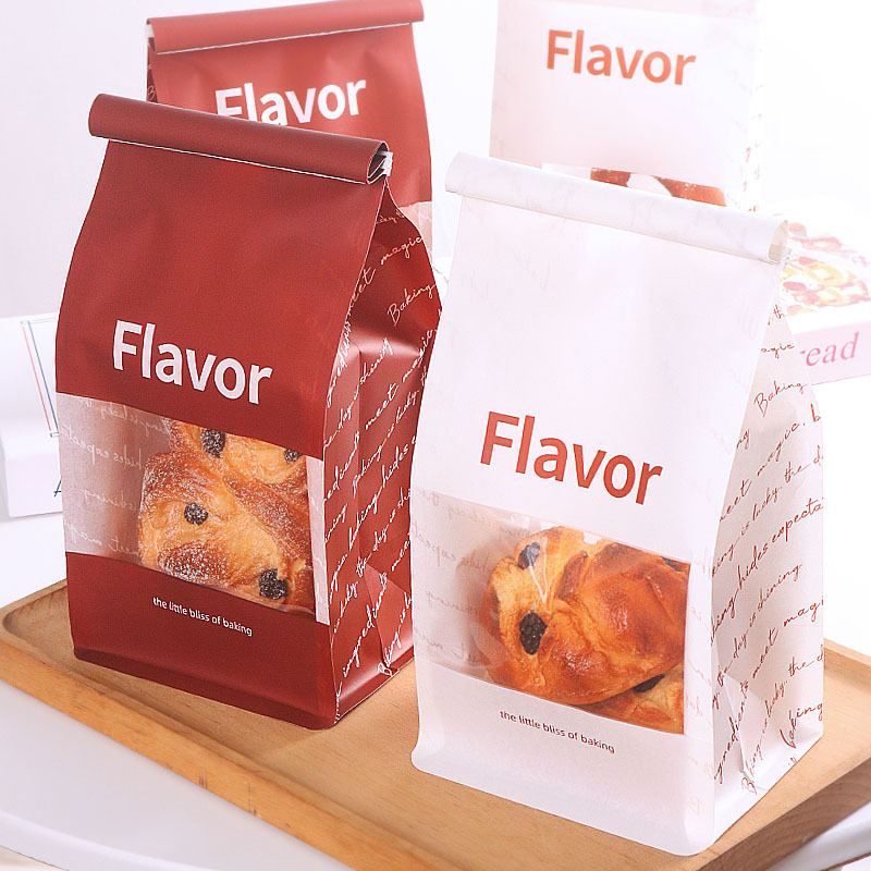 Kraft Paper Sealant Bags with PVC Window Ideal for Cookies Sweets and Bakery Items