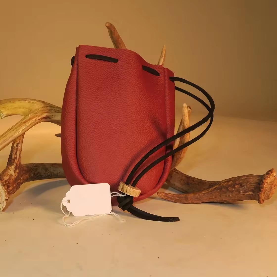 Leather Jewelry Drawstring Packaging Bag