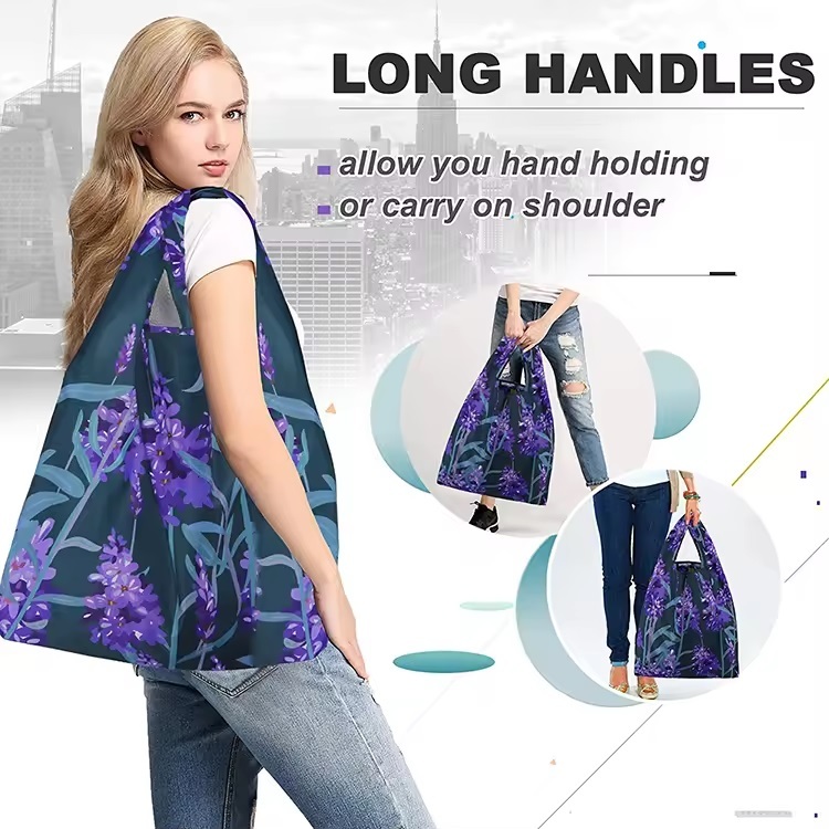 Reusable Nylon Foldable Shopping Tote Bag 