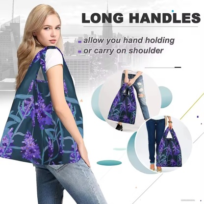 Reusable Nylon Foldable Shopping Tote Bag 