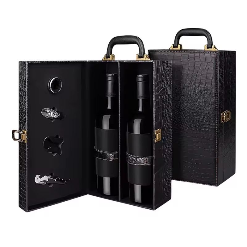 Luxury Leather Wine Packaging Gift Box