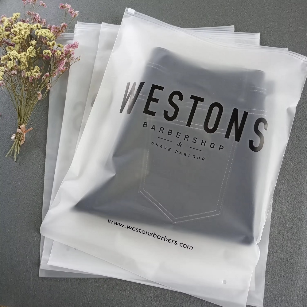 Plastic Translucent Poly Zipper Bag for Clothing