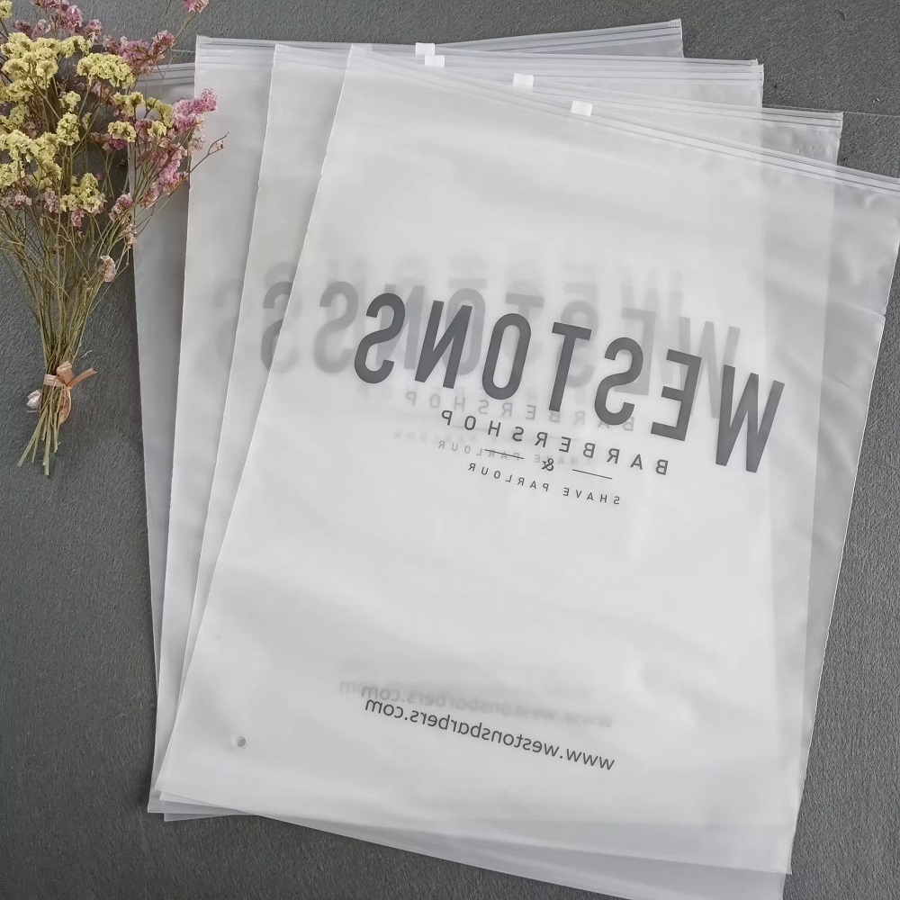 Plastic Translucent Poly Zipper Bag for Clothing