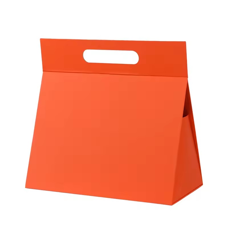 Triangular Folding Paper Box with Handle