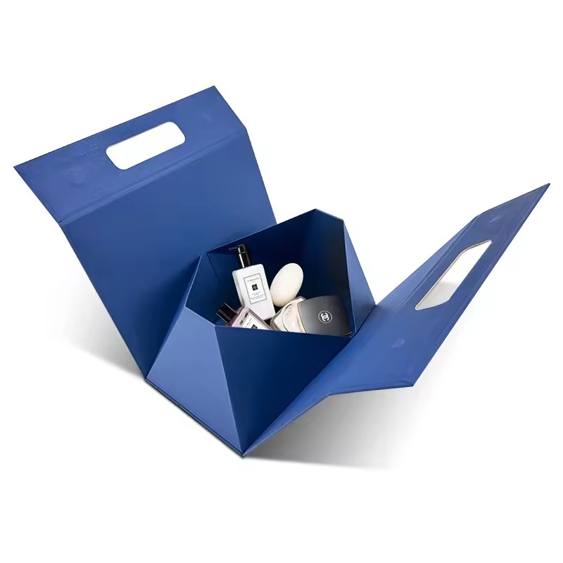 Triangular Folding Paper Box with Handle