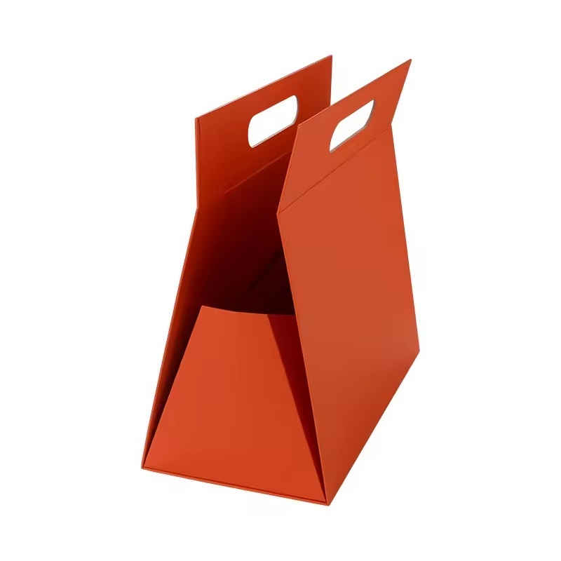 Triangular Folding Paper Box with Handle