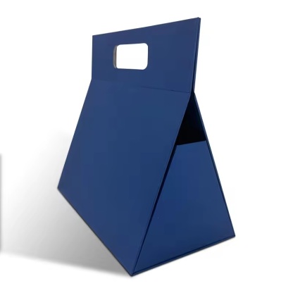 Triangular Folding Paper Box with Handle