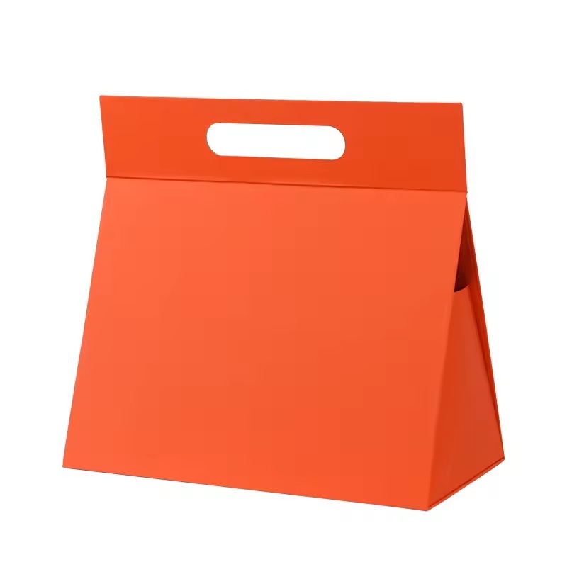 Triangular Folding Paper Box with Handle