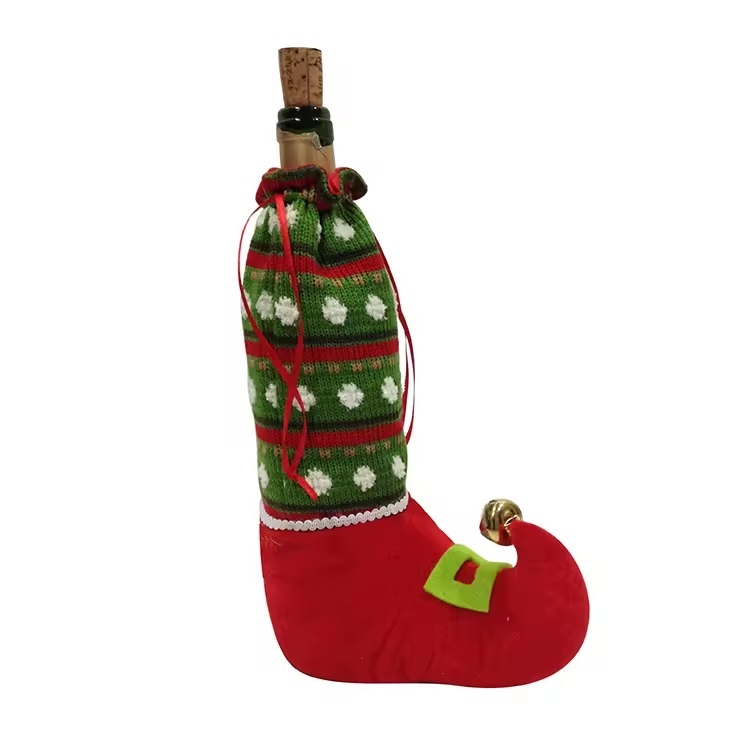 Christmas Decoration Wine Bottle Gift Bag