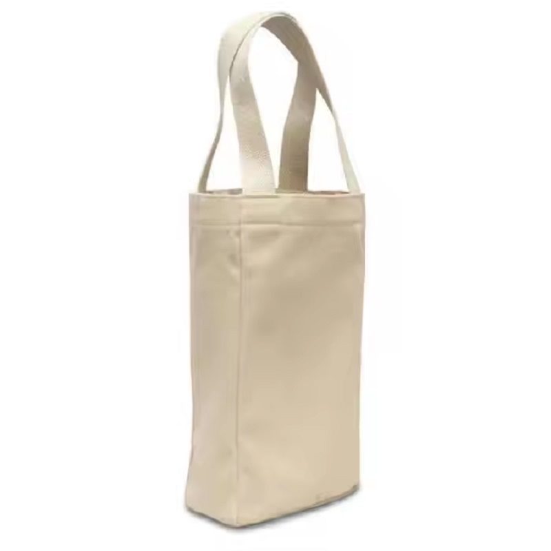 Customized Cotton Canvas Wine Bottle Tote Bags