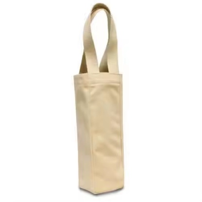 Customized Cotton Canvas Wine Bottle Tote Bags