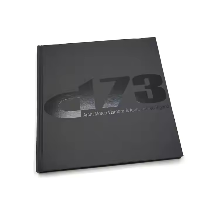 Hardcover brochure with slipcase