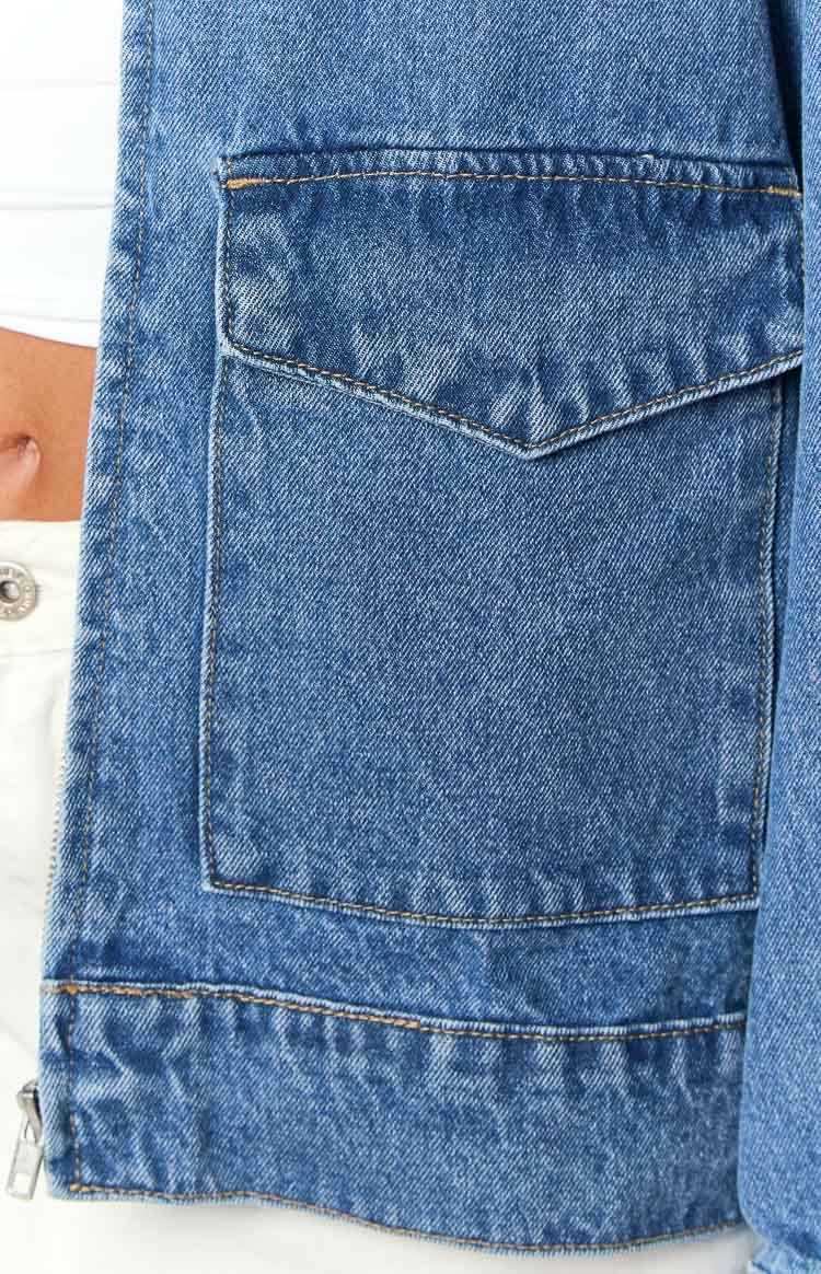 Abigail Mid Wash Denim Bomber Jacket-Vavasi.All Rights Reserved.