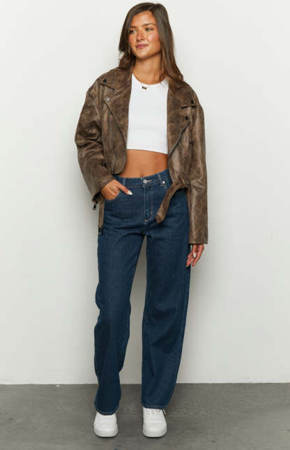 Abrand Kaley Slouch Blue Denim Jeans-Vavasi.All Rights Reserved.