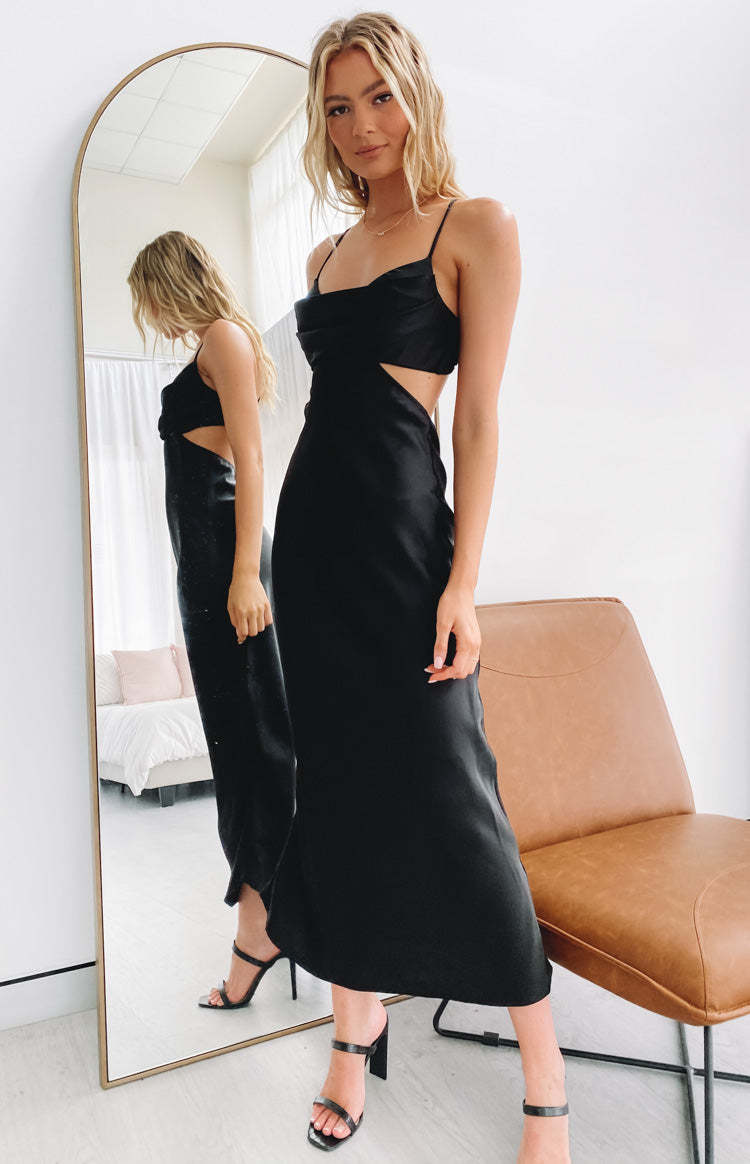 Taleah Cut Out Maxi Dress Black-Vavasi.All Rights Reserved.