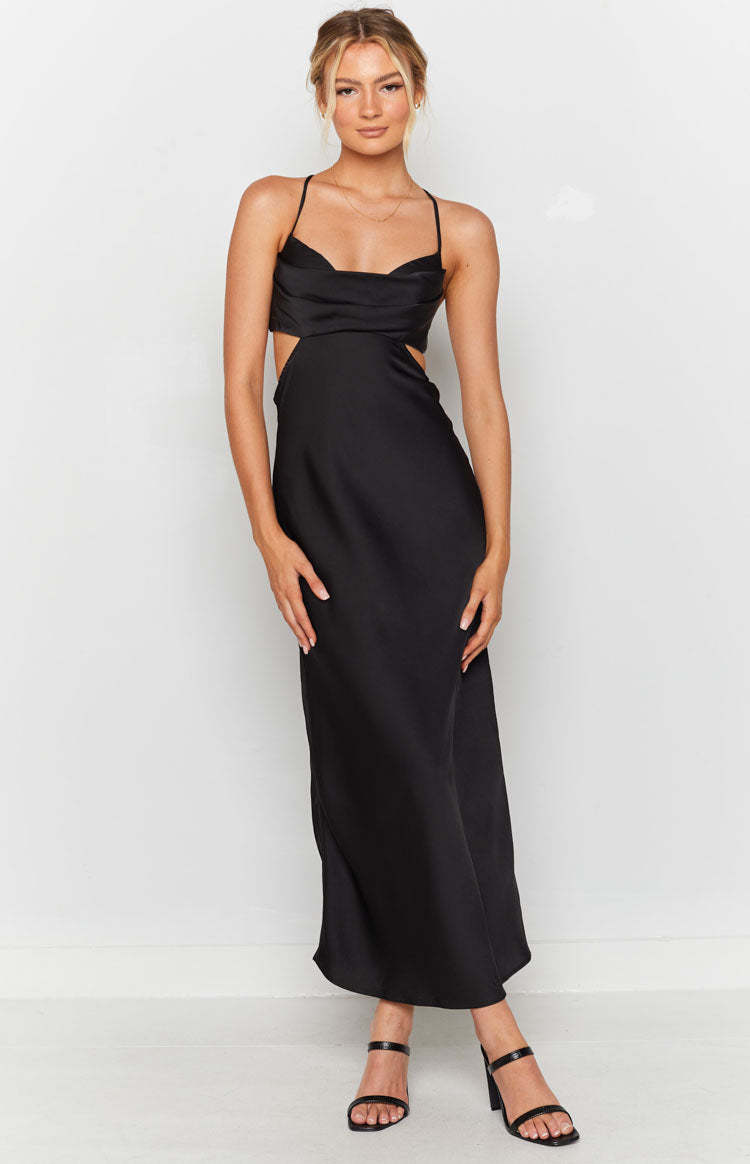 Taleah Cut Out Maxi Dress Black-Vavasi.All Rights Reserved.