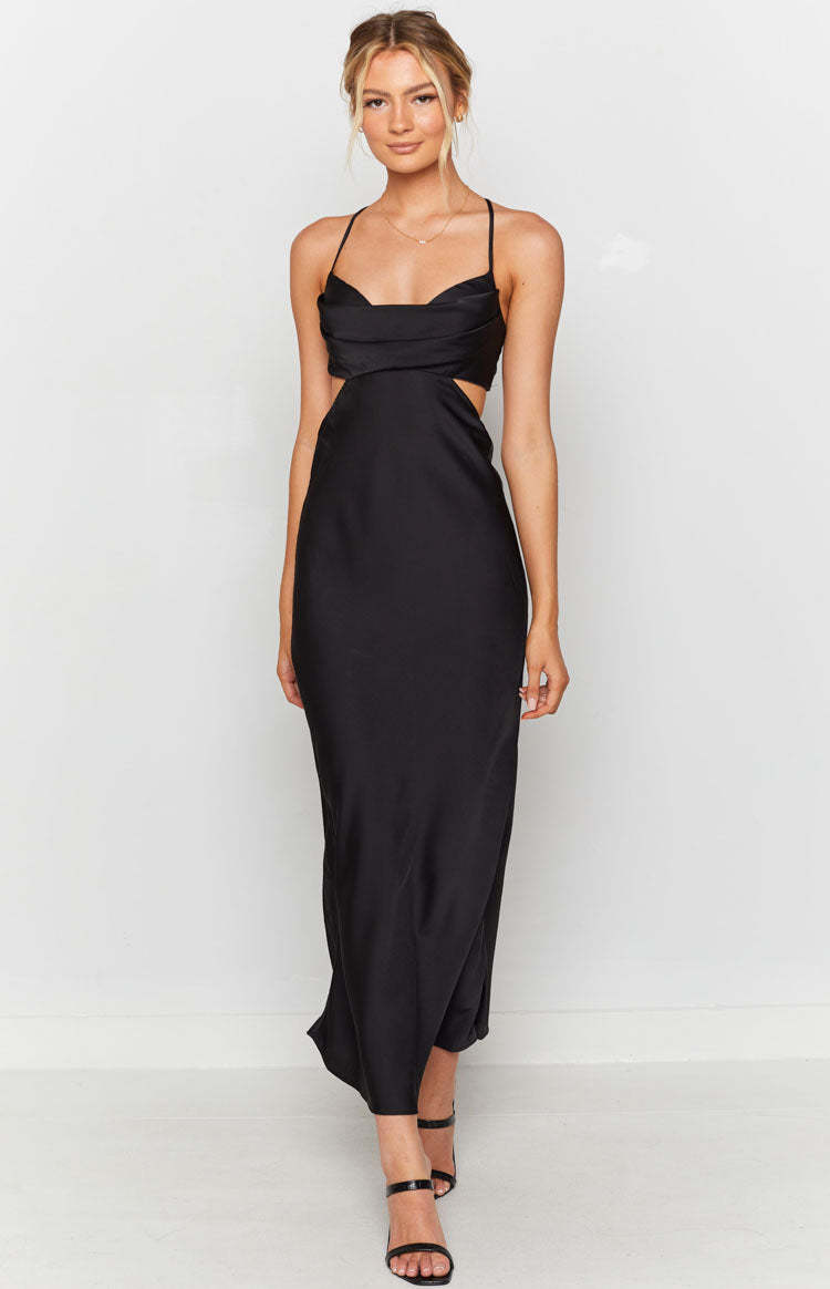 Taleah Cut Out Maxi Dress Black-Vavasi.All Rights Reserved.