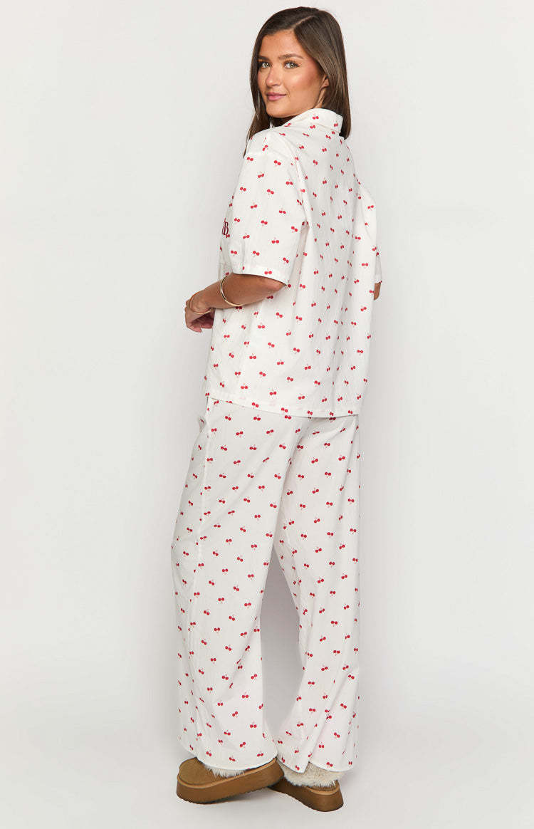 Alexea Cherry Print Pajama Pants-Vavasi.All Rights Reserved.