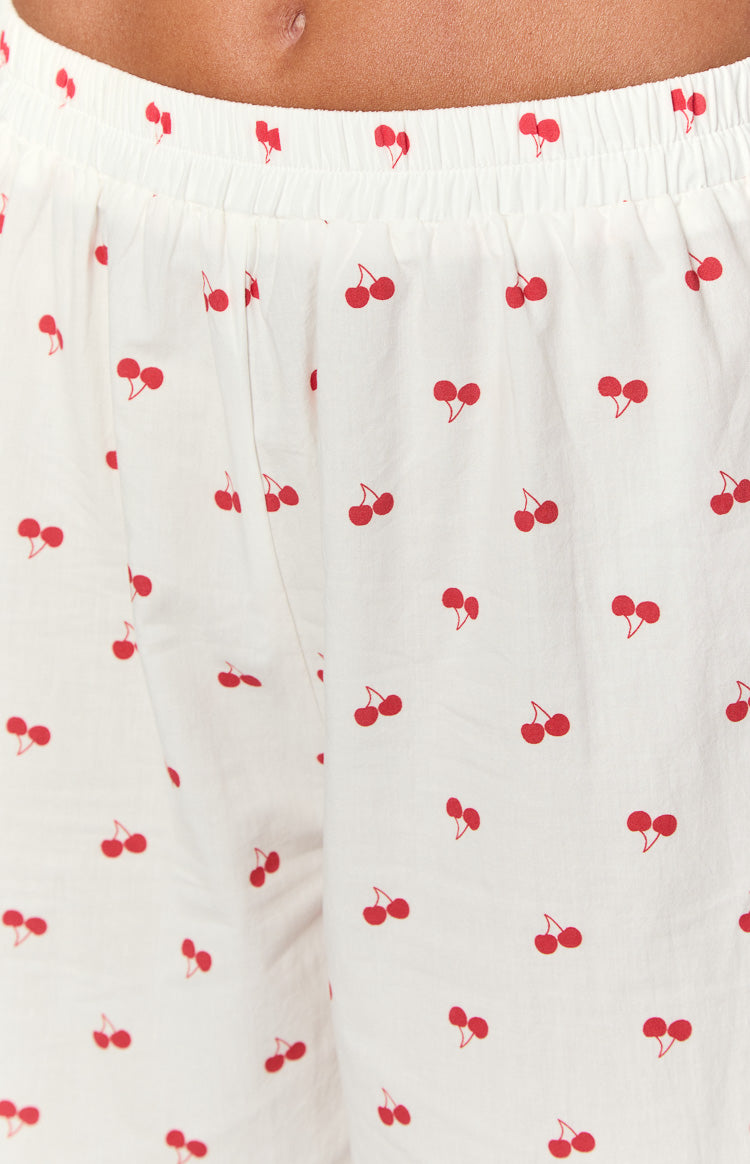 Alexea Cherry Print Pajama Pants-Vavasi.All Rights Reserved.