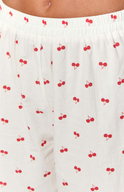 Alexea Cherry Print Pajama Pants-Vavasi.All Rights Reserved.