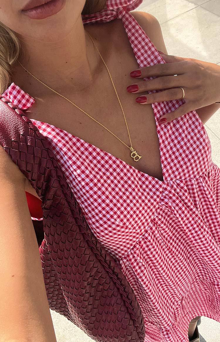 Angel Girl Red Gingham Mini Dress-Vavasi.All Rights Reserved.