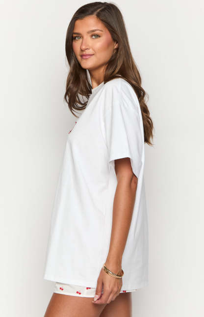 Arnie Bow White Tee-Vavasi.All Rights Reserved.