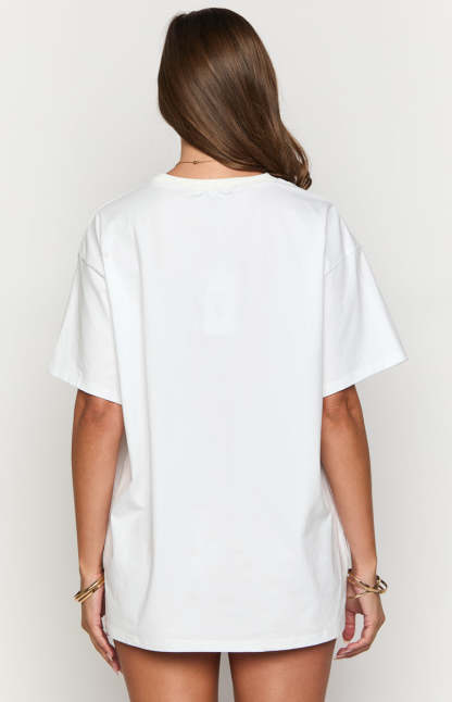 Arnie Bow White Tee-Vavasi.All Rights Reserved.