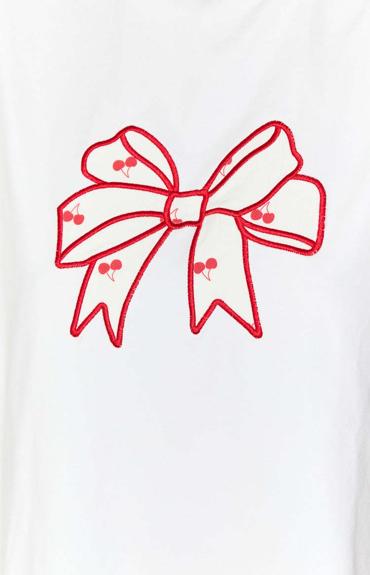 Arnie Bow White Tee-Vavasi.All Rights Reserved.