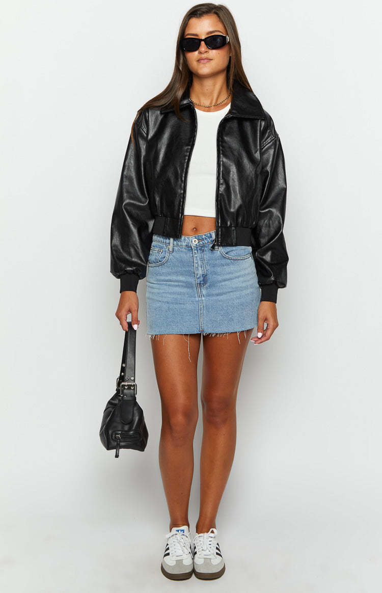 Abbi Black Cropped Jacket-Vavasi.All Rights Reserved.