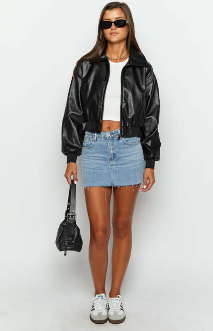 Abbi Black Cropped Jacket-Vavasi.All Rights Reserved.