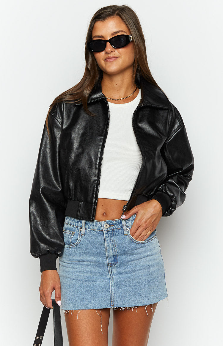 Abbi Black Cropped Jacket-Vavasi.All Rights Reserved.