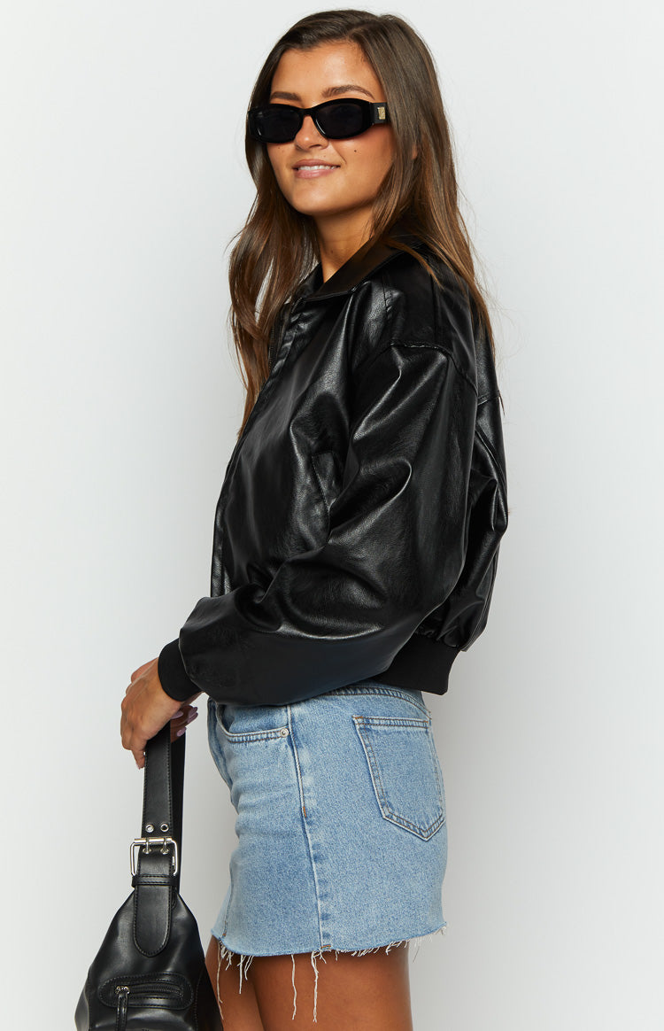 Abbi Black Cropped Jacket-Vavasi.All Rights Reserved.