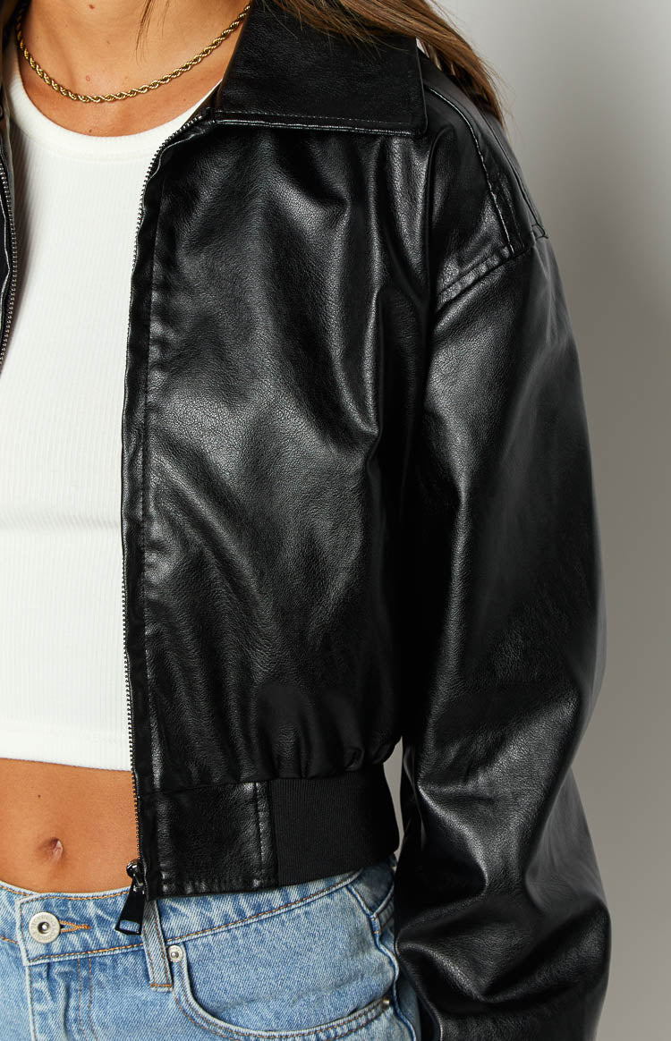Abbi Black Cropped Jacket-Vavasi.All Rights Reserved.