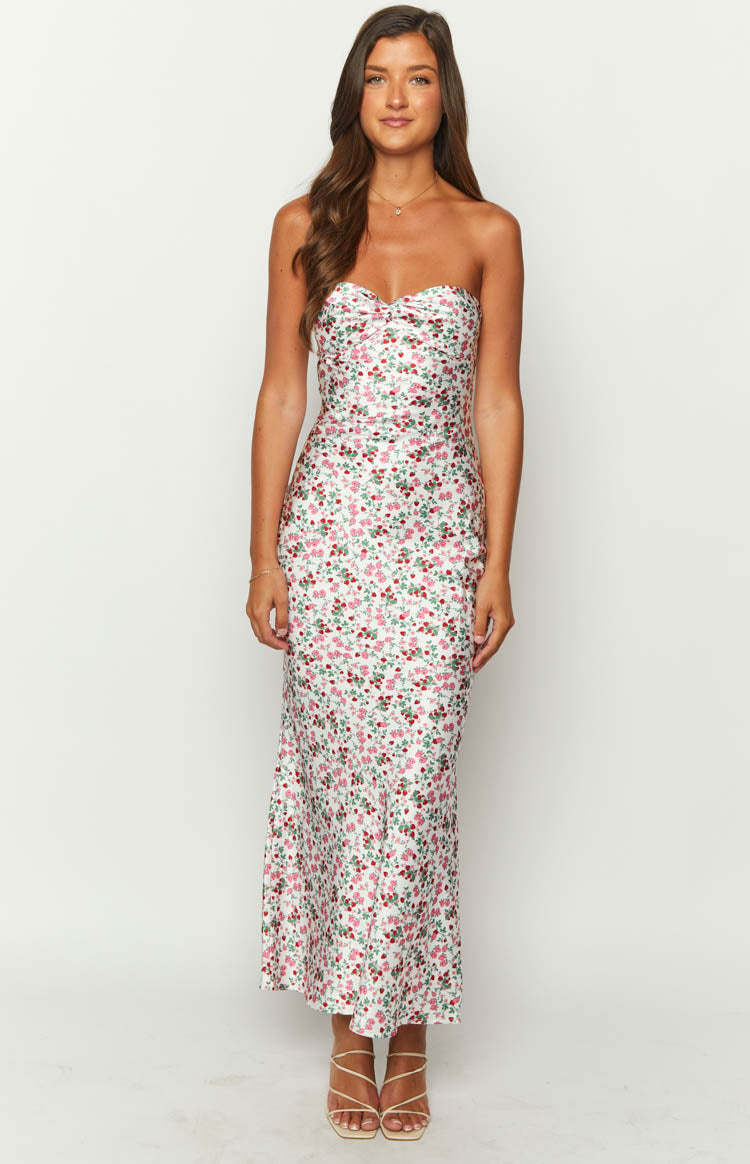 Abbie White Floral Maxi Formal Dress-Vavasi.All Rights Reserved.