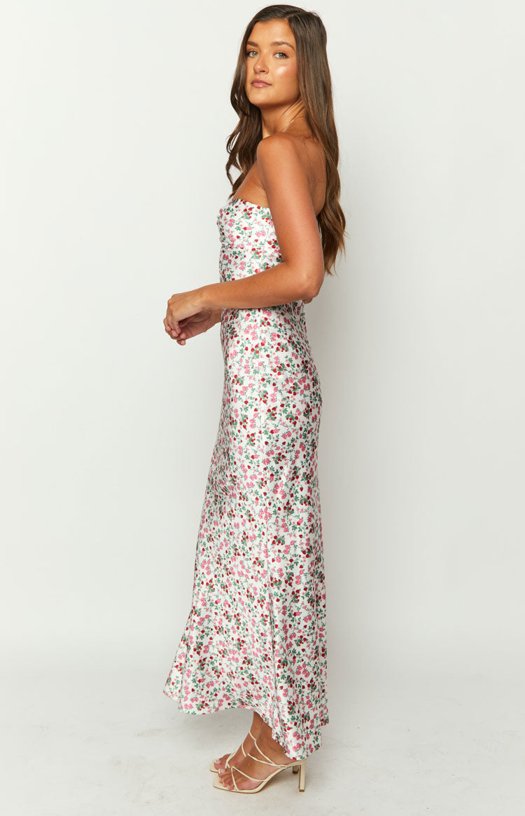 Abbie White Floral Maxi Formal Dress-Vavasi.All Rights Reserved.