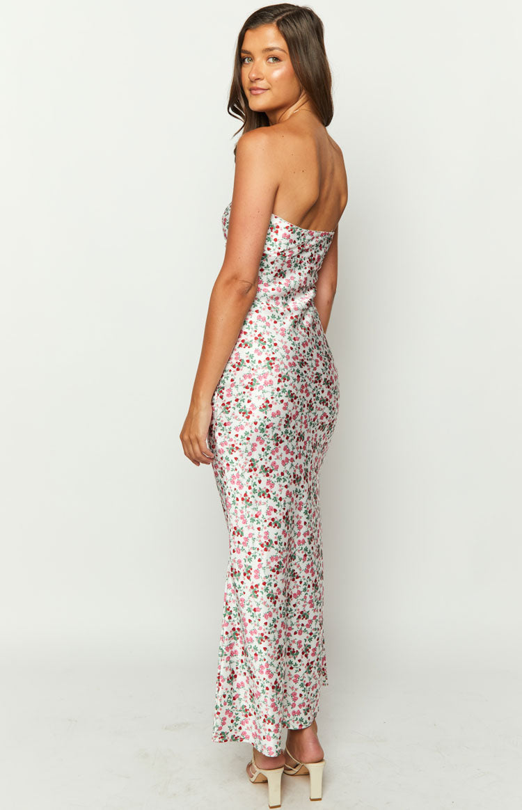 Abbie White Floral Maxi Formal Dress-Vavasi.All Rights Reserved.