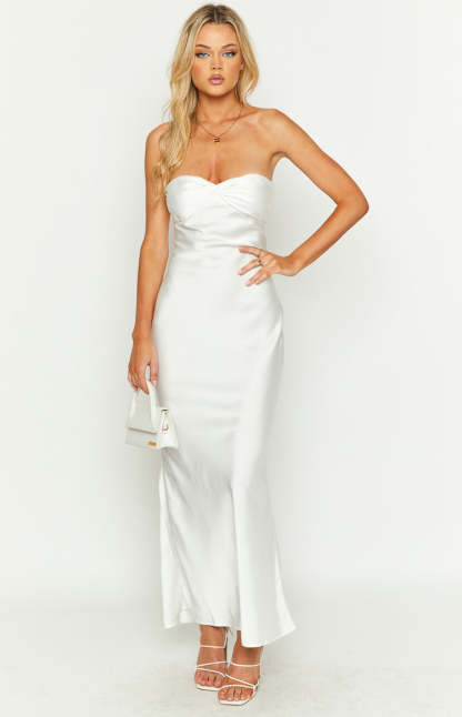 Abbie White Maxi Formal Dress-Vavasi.All Rights Reserved.