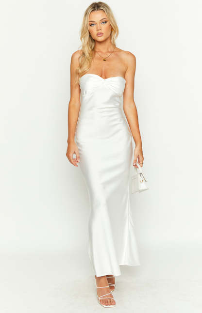 Abbie White Maxi Formal Dress-Vavasi.All Rights Reserved.