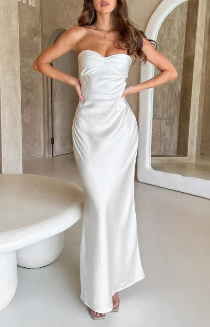 Abbie White Maxi Formal Dress-Vavasi.All Rights Reserved.