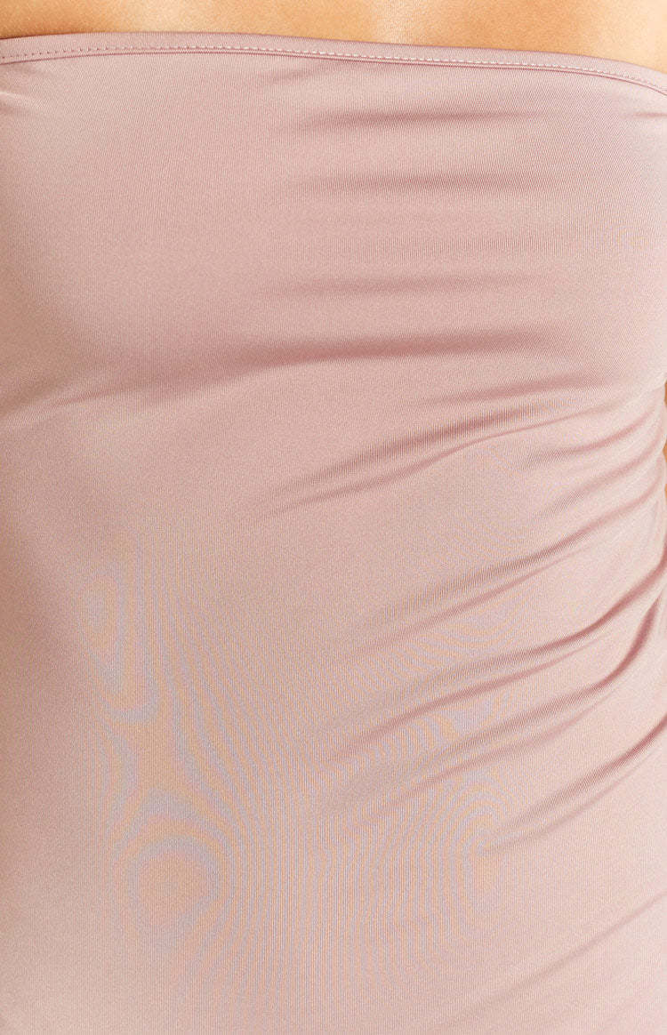Abelle Light Brown Maxi Bandeau Dress-Vavasi.All Rights Reserved.