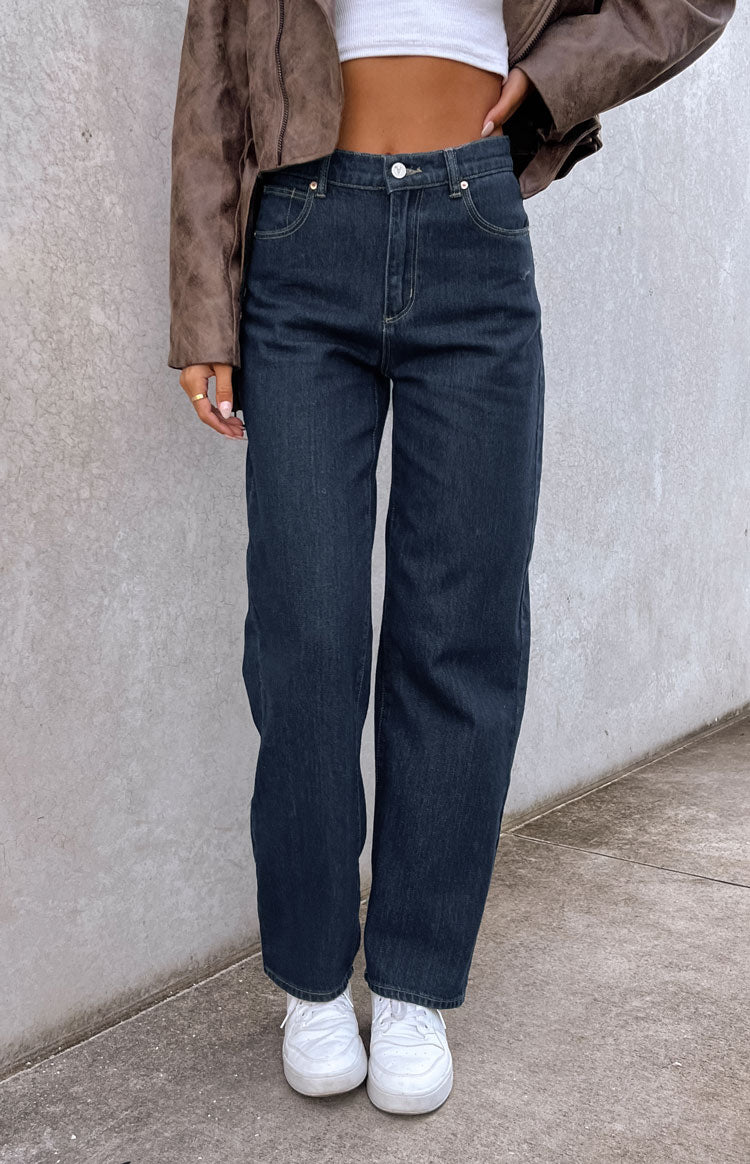 Abrand Kaley Slouch Blue Denim Jeans-Vavasi.All Rights Reserved.
