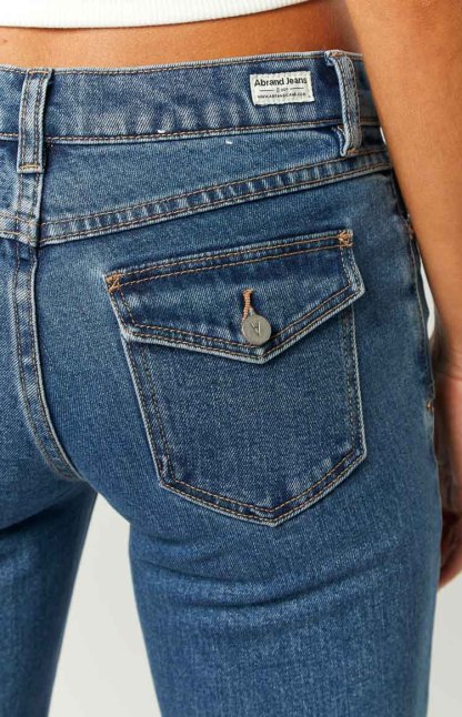 Abrand 99 Low Straight Elena Mid Wash Jeans-Vavasi.All Rights Reserved.