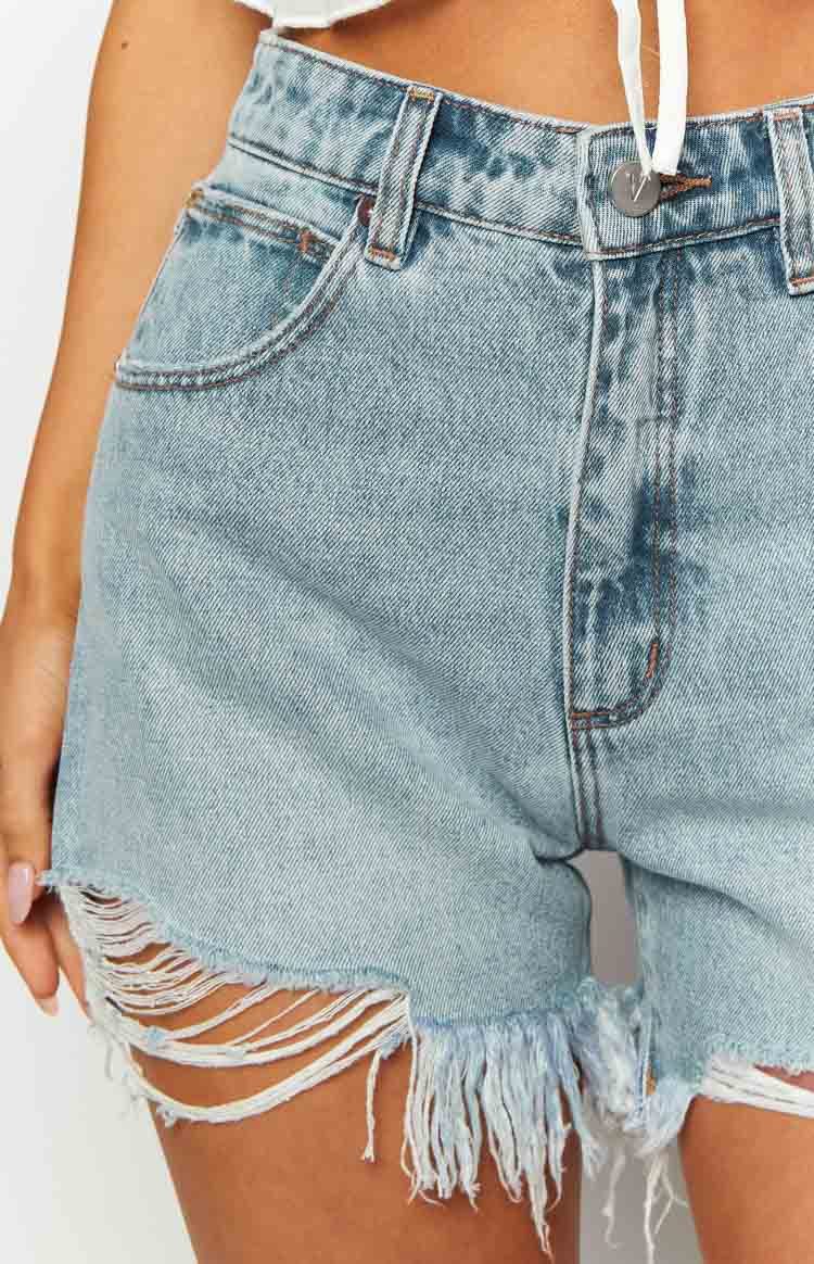 Abrand Venice Short Vintage Blue Suzie Rip Shorts-Vavasi.All Rights Reserved.